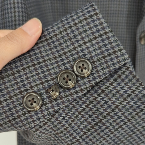 19923 Lauren Ralph Lauren Houndstooth Wool Blazer size 46L preppy Business casua - Picture 7 of 12